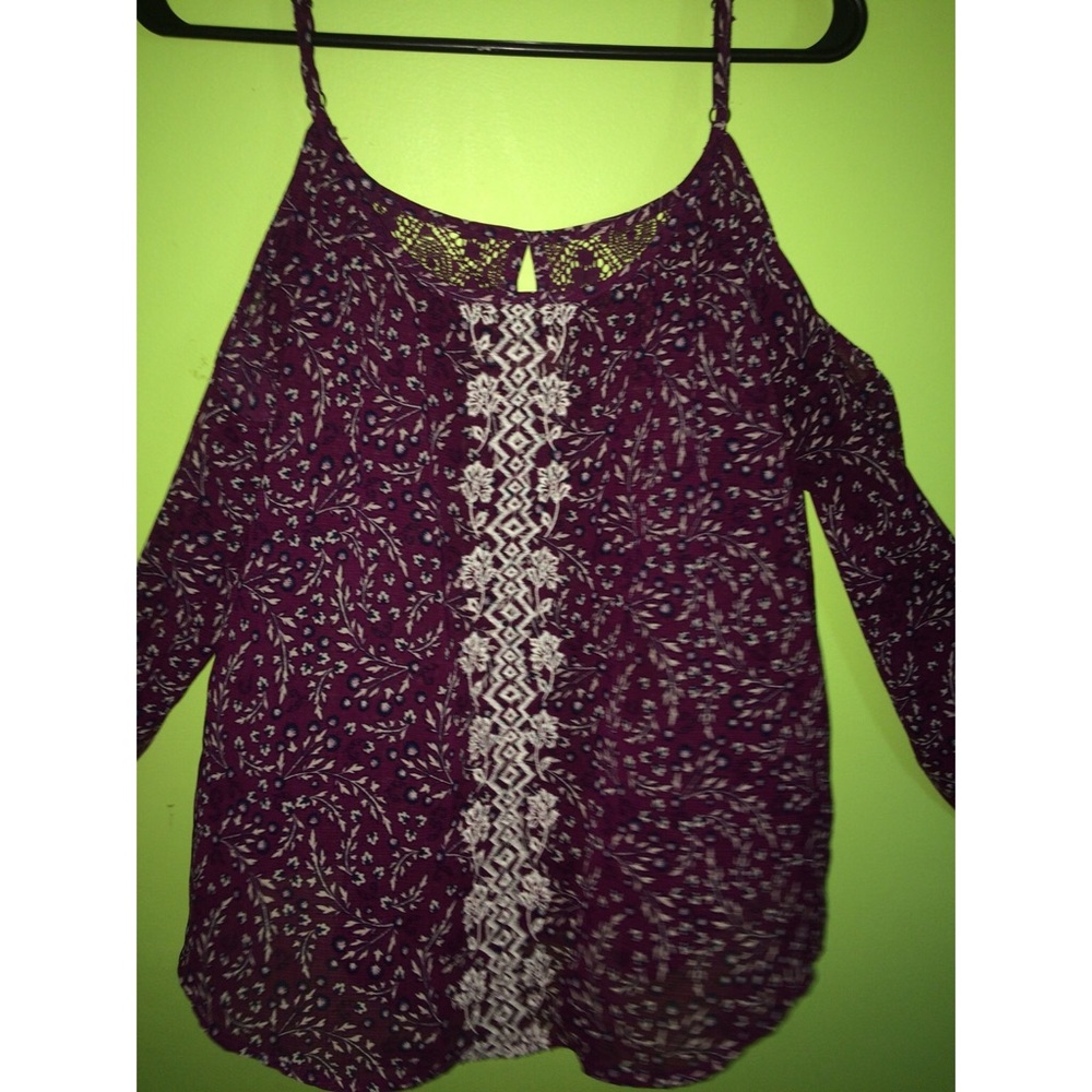 Maroon long sleeve top